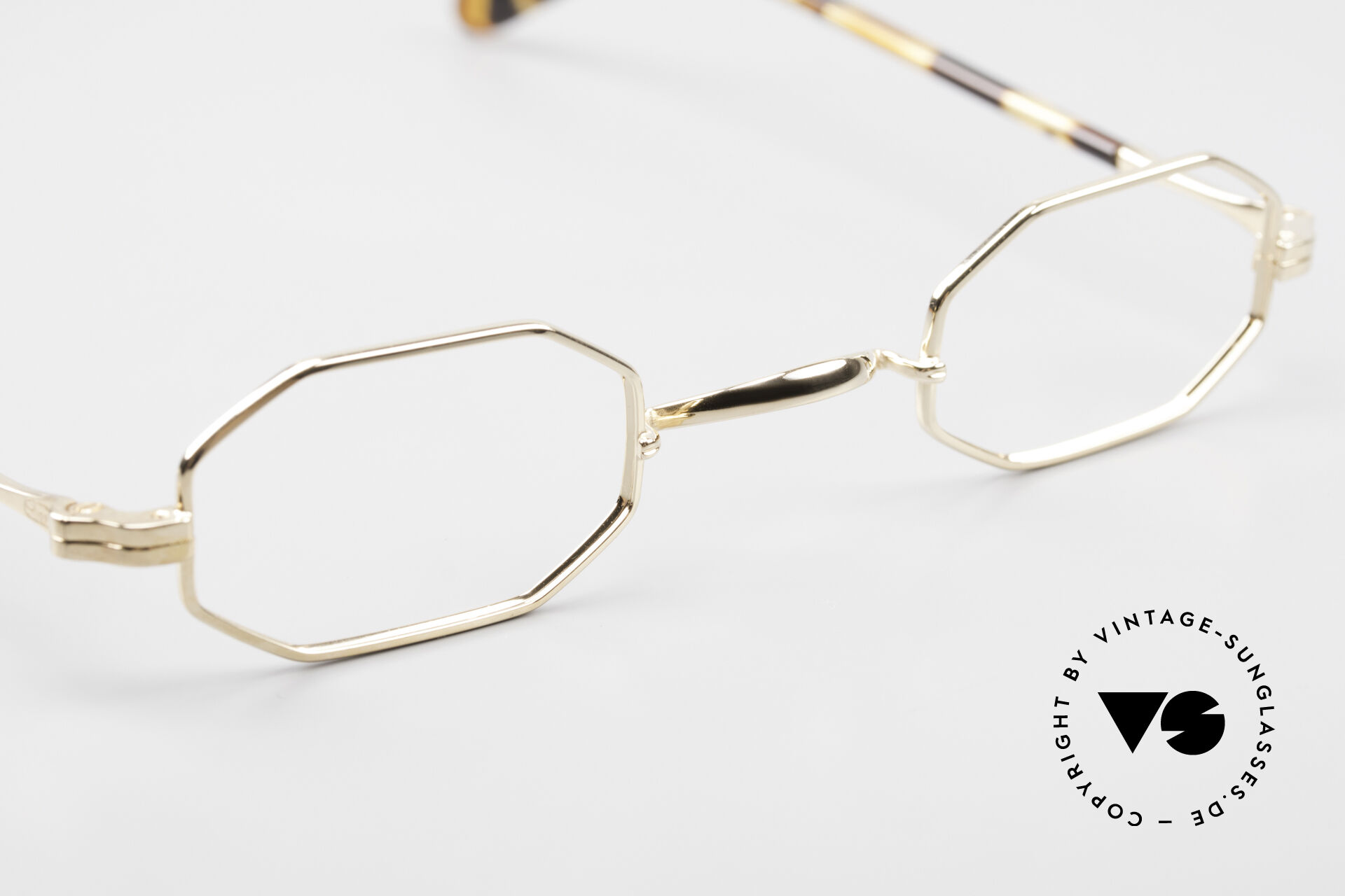 Brillen Lunor II A 01 Achteckige Brille Vergoldet