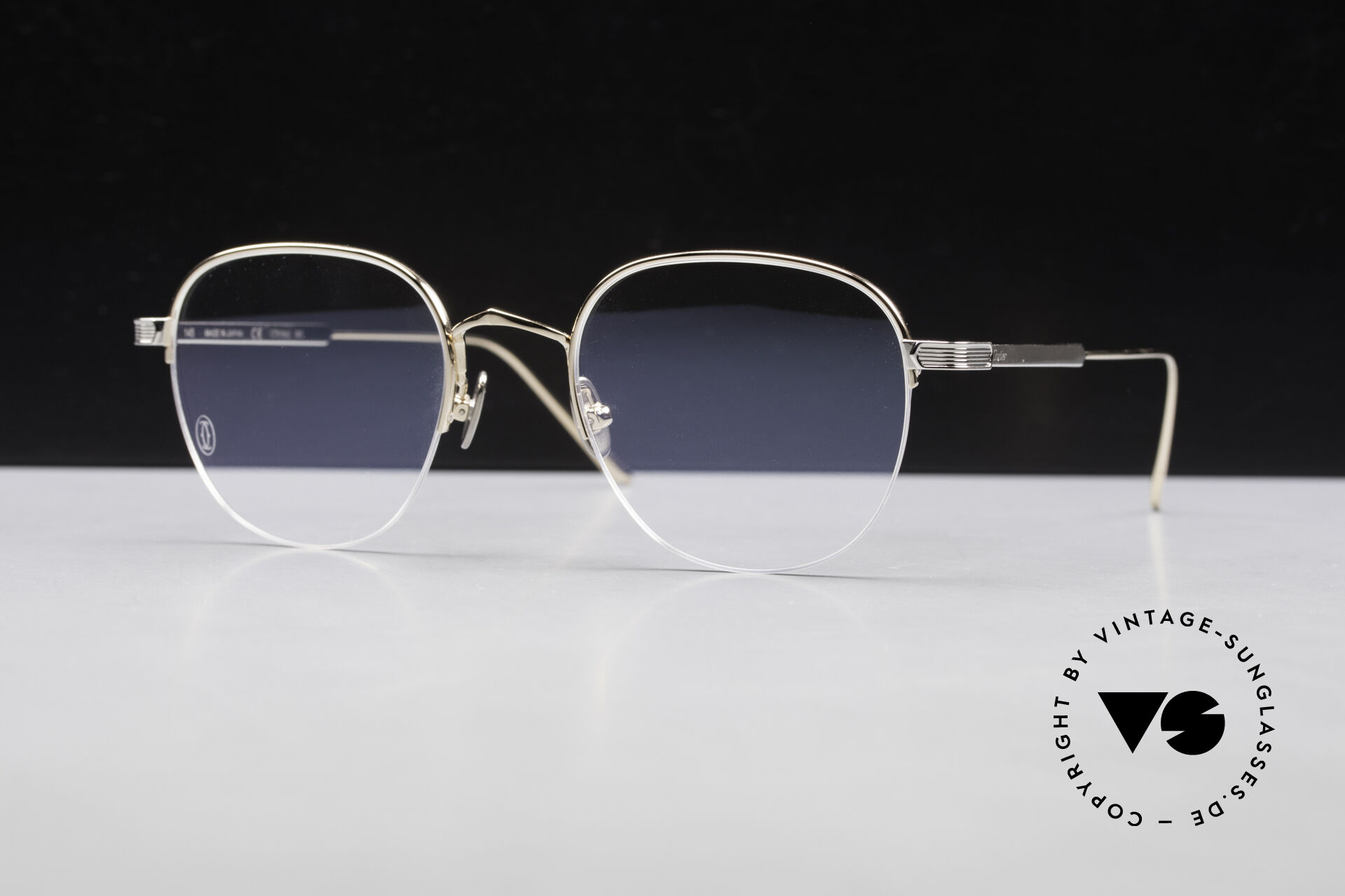 Cartier Titanium CT0164O Luxus Pantobrille Halb Randlos