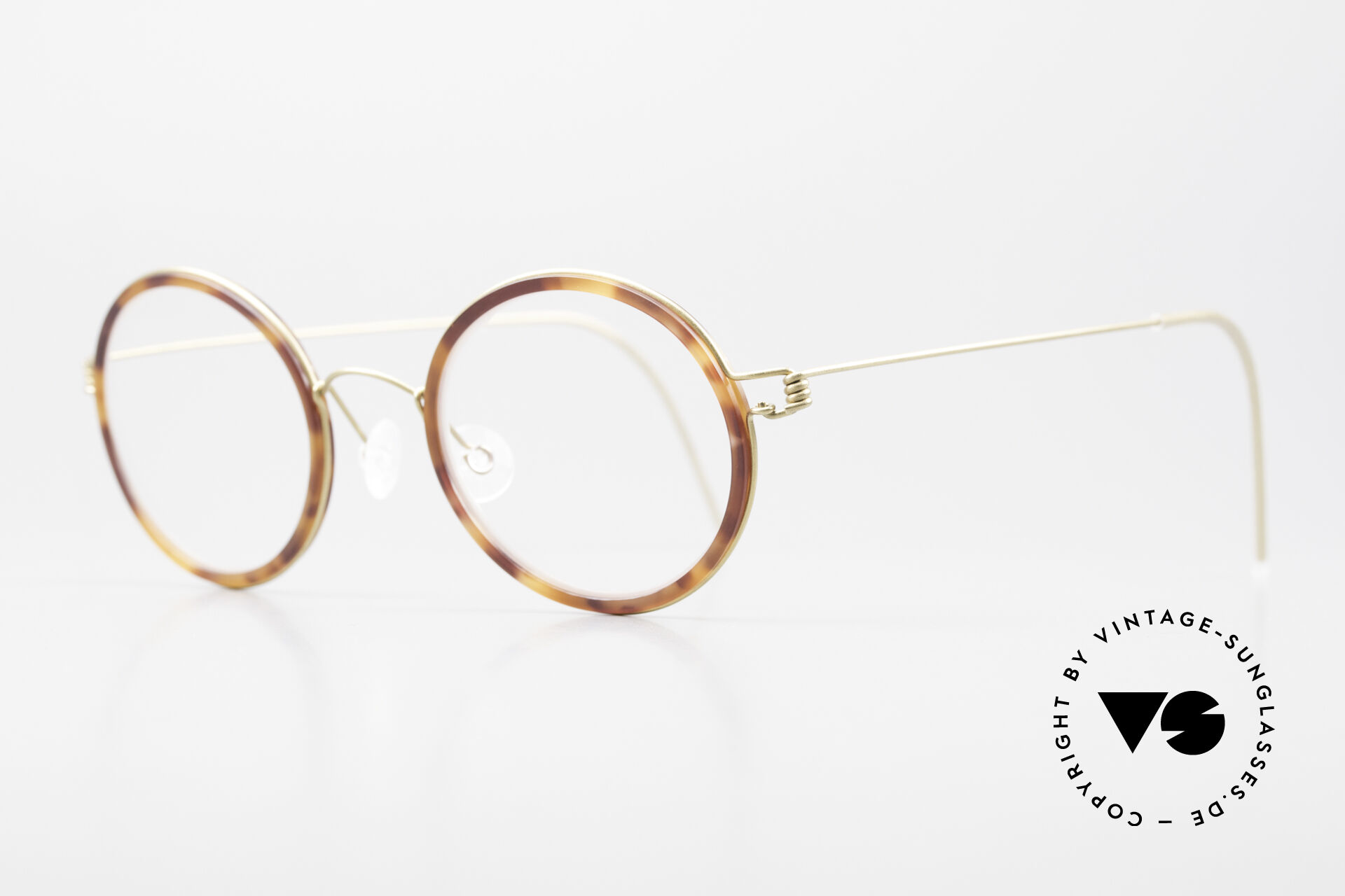 Brillen Lindberg Cameron Air Titan Rim Runde Brille Damen Herren Titan