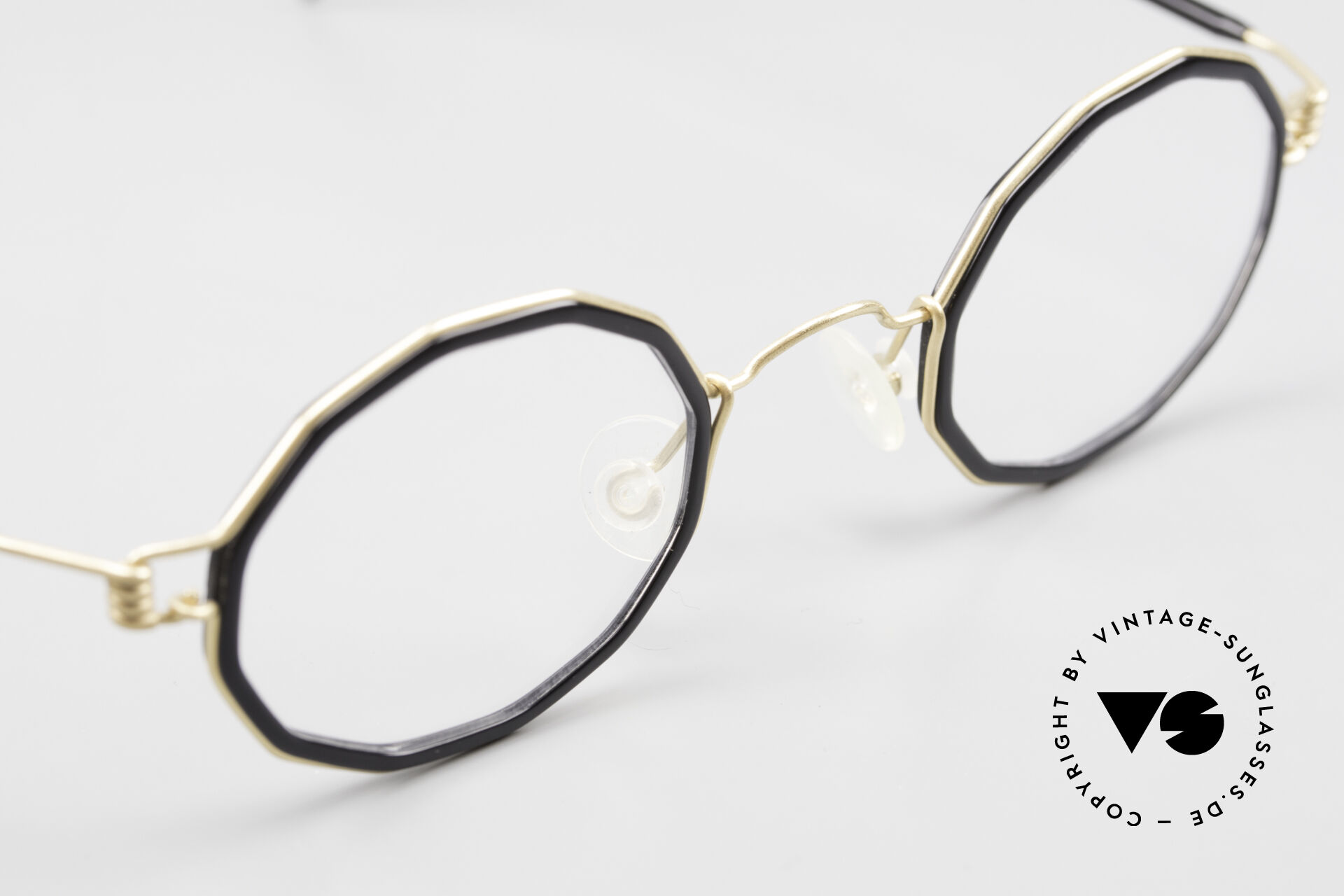 Brillen Lindberg Zeta Air Titan Rim Titan Brille mit Azetat Inlay