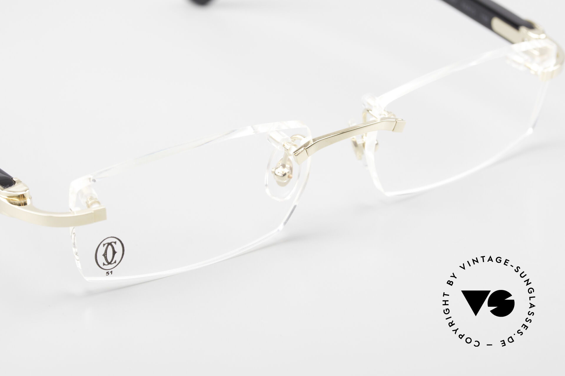 Cartier Canazei Ranlose Luxus Brille Eckig