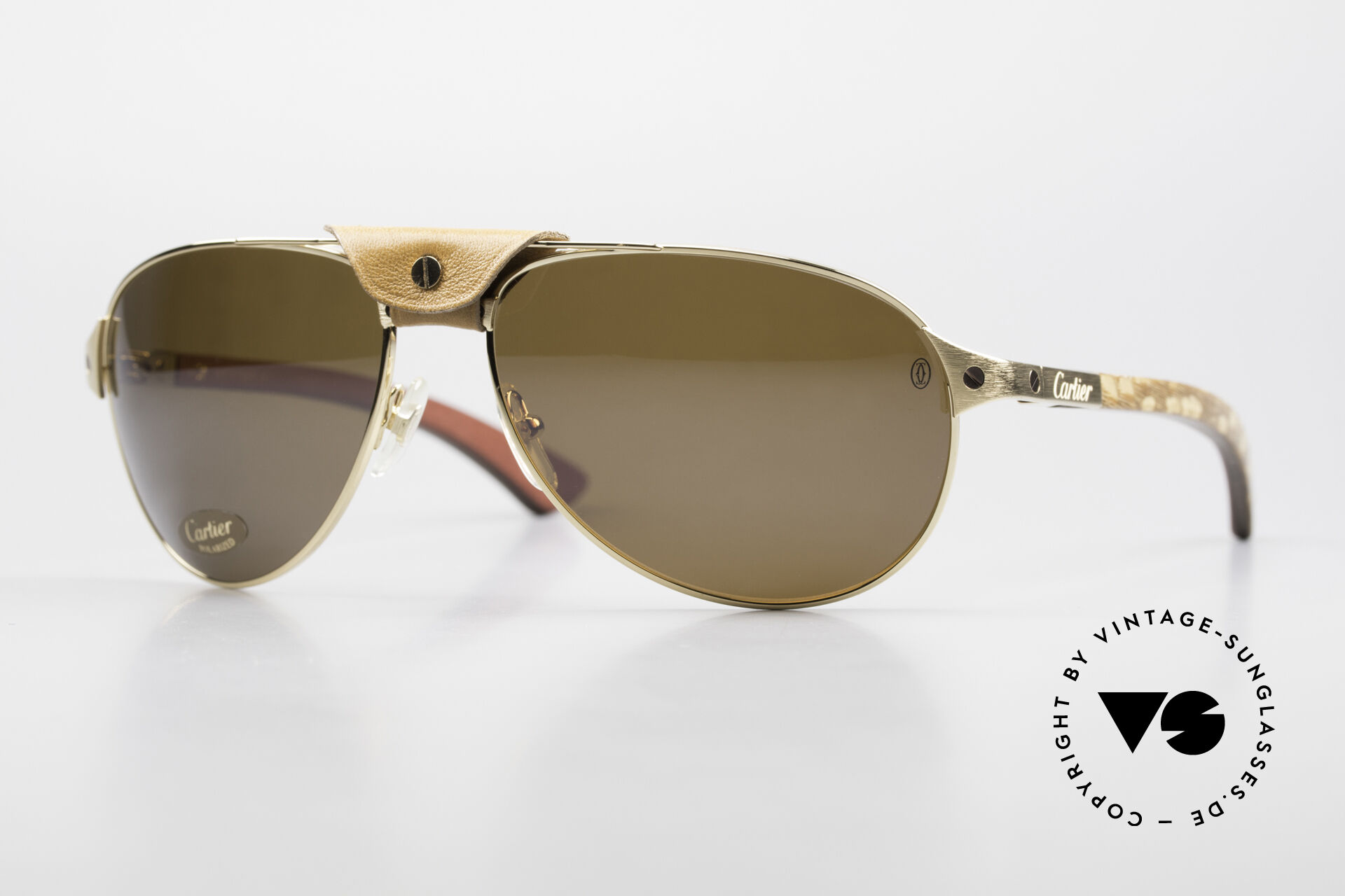 Cartier Santos Dumont Polarisierend Holz Und Leder
