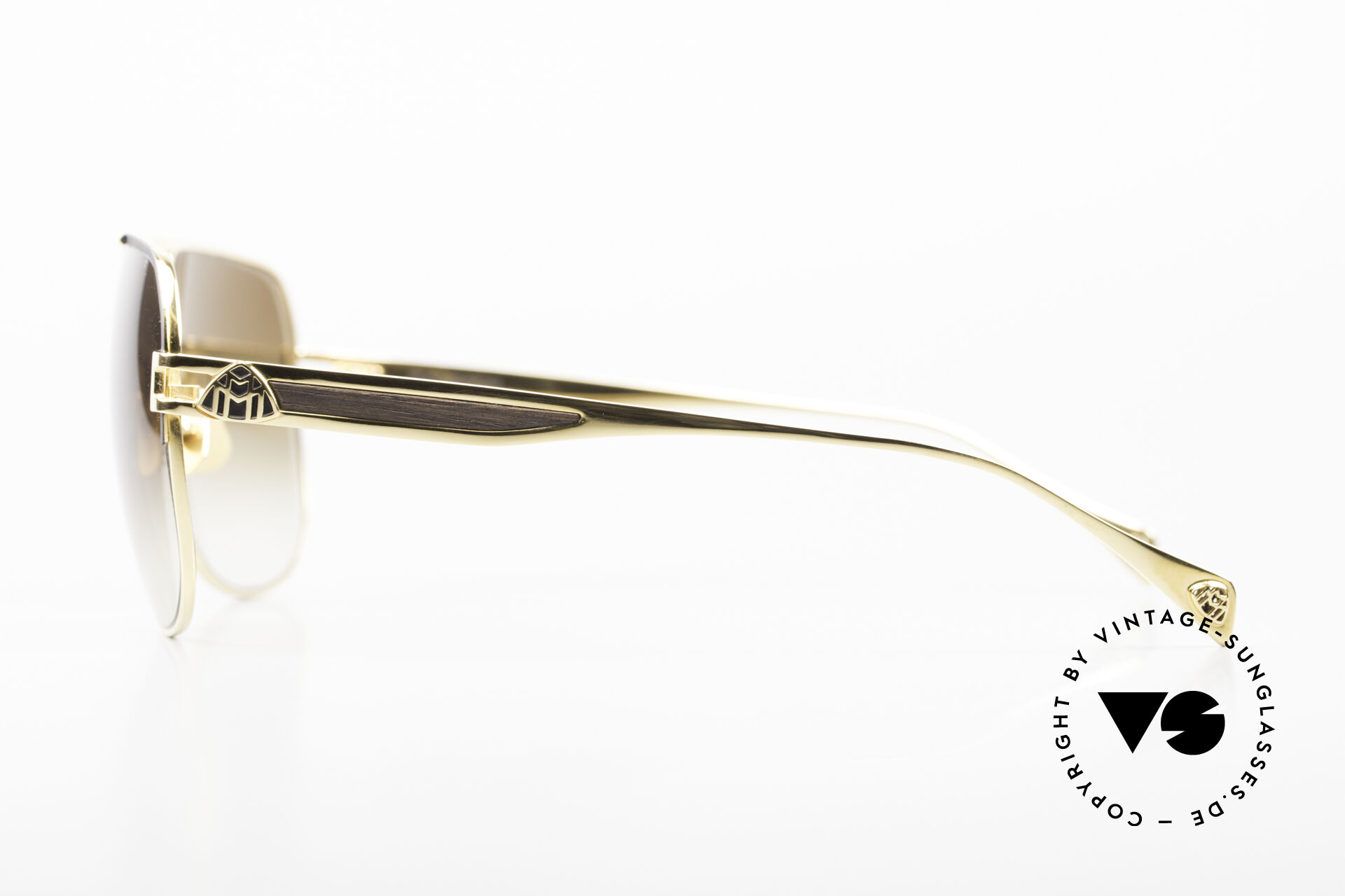 Herrenbrille Gold & Holz – Elegante Retro-Brille, Rechteckig, Nur Für Mode, Ohne Stärke