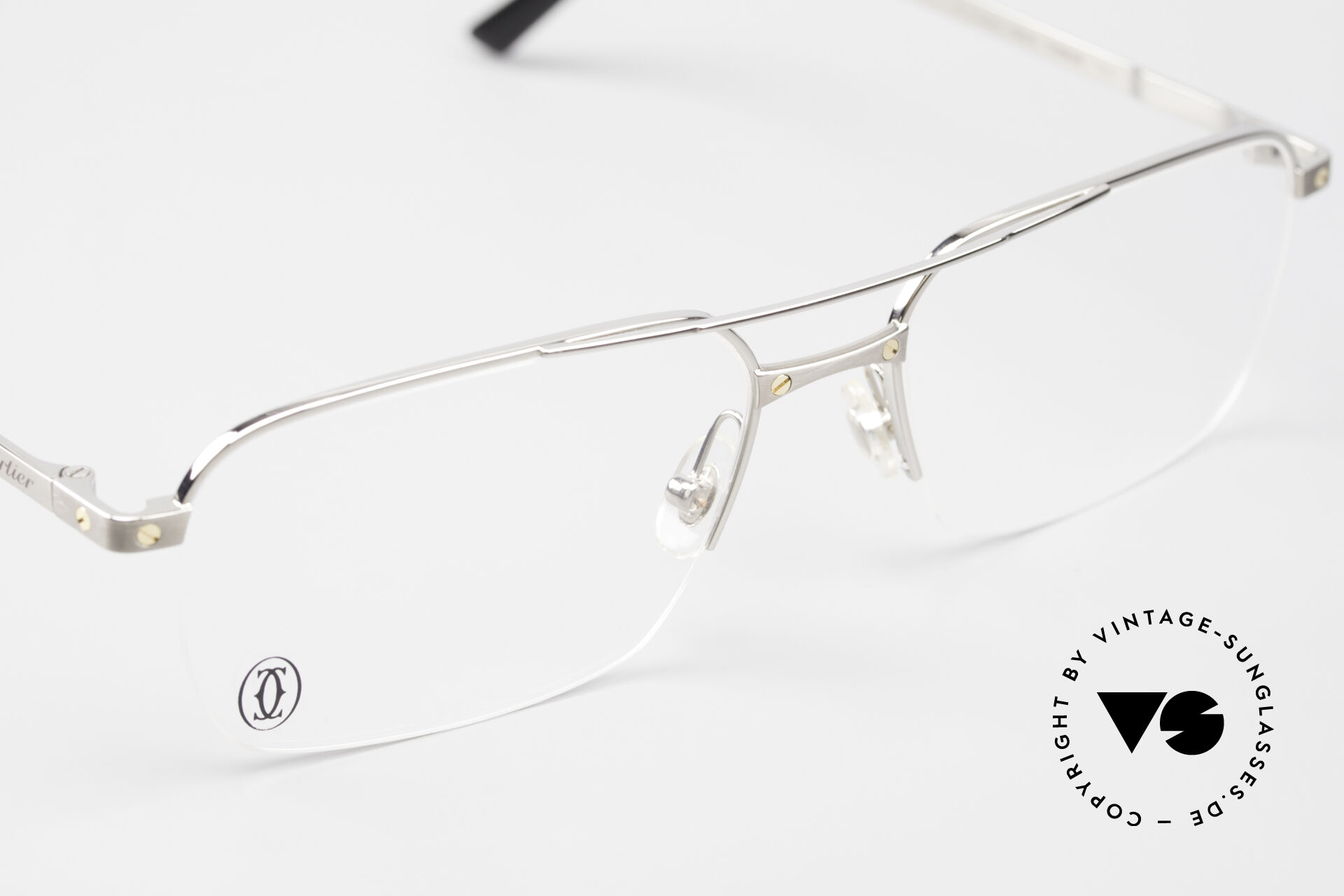 Brillen Cartier Semi T Eye Titanfassung Nylor Halbrand