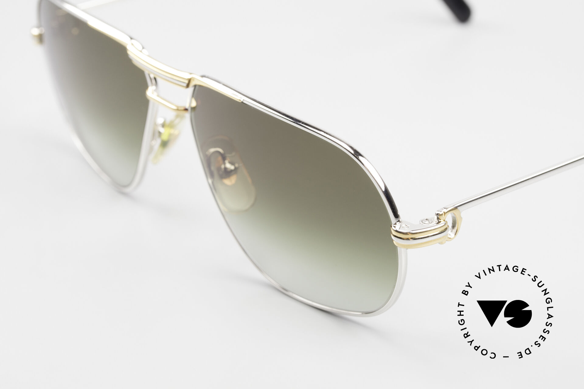 Sonnenbrillen Cartier Tank - M Platin Edition Green Lenses 