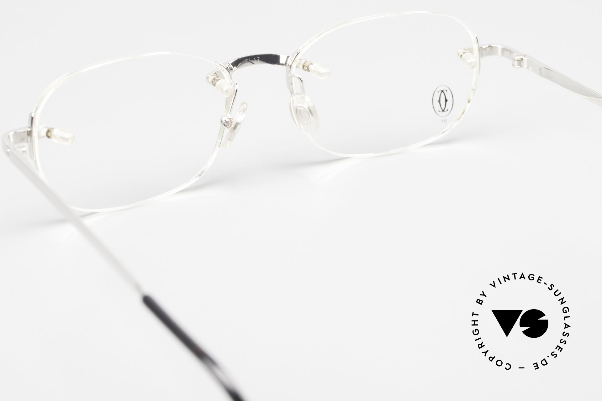 Brillen Cartier T Eye Rimless Randlose Platin Fassung