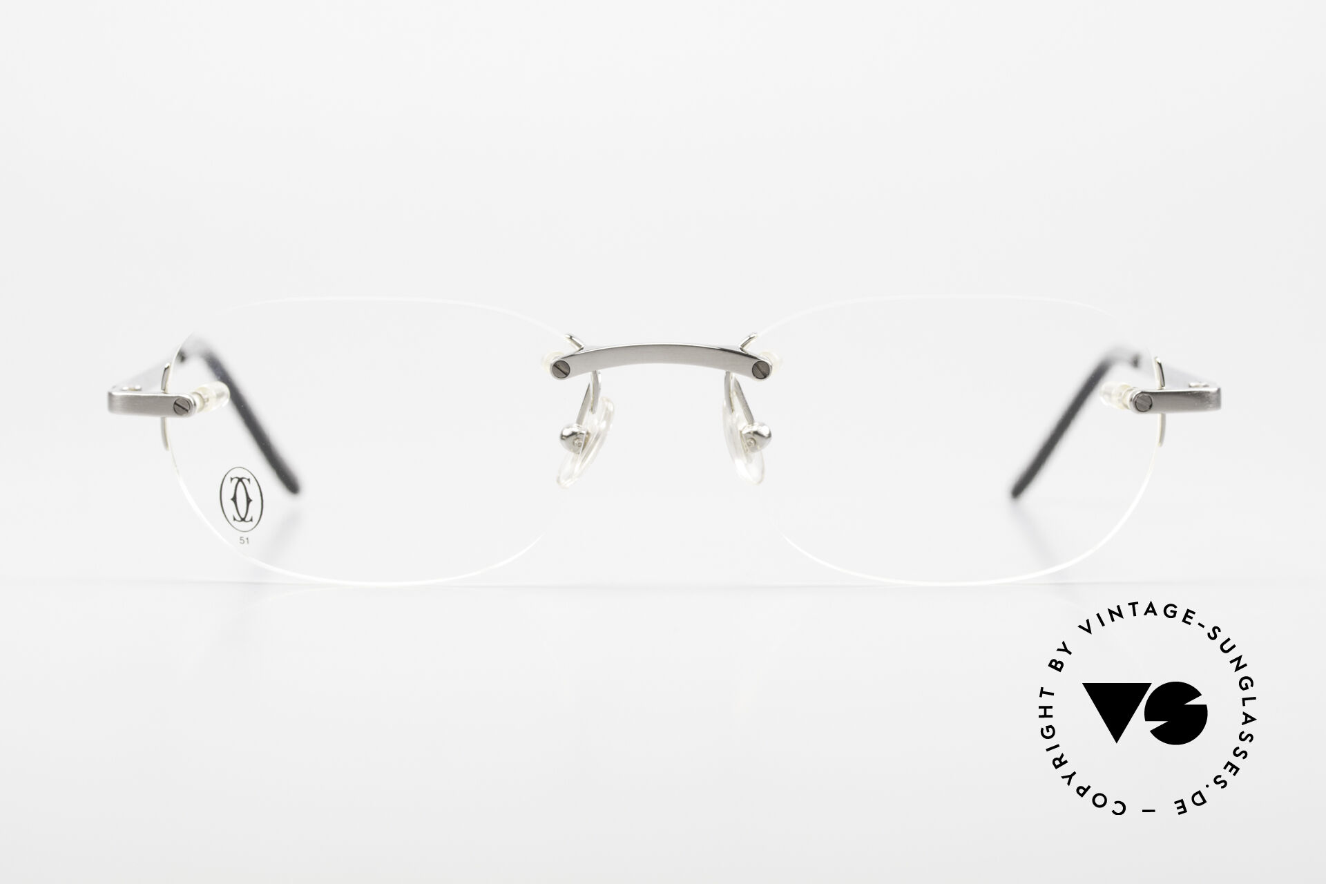 Cartier T Eye Rimless Titanium Brille Randlos