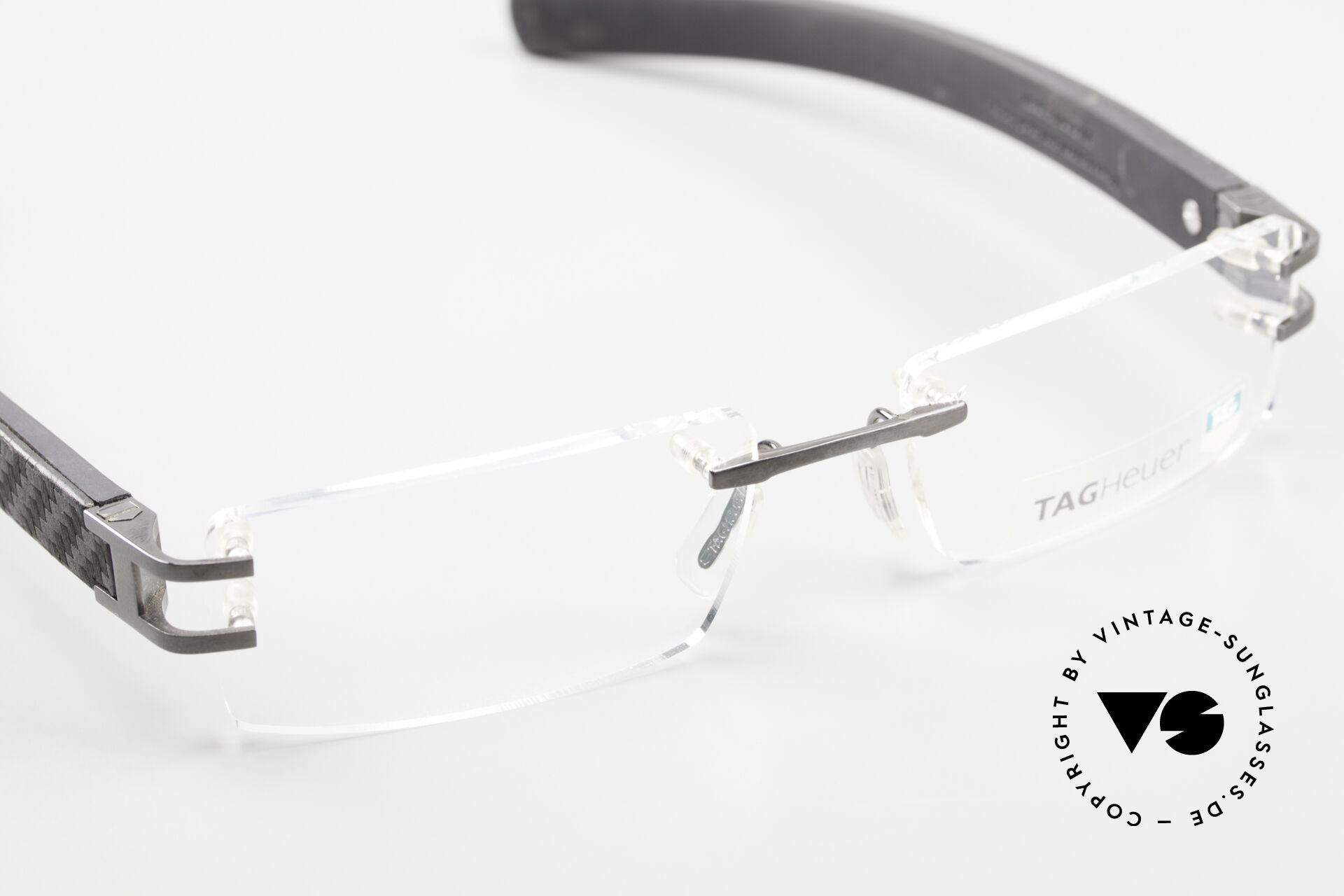 Brillen Tag Heuer L-Type 0112 Randlose Brille Lederbügel