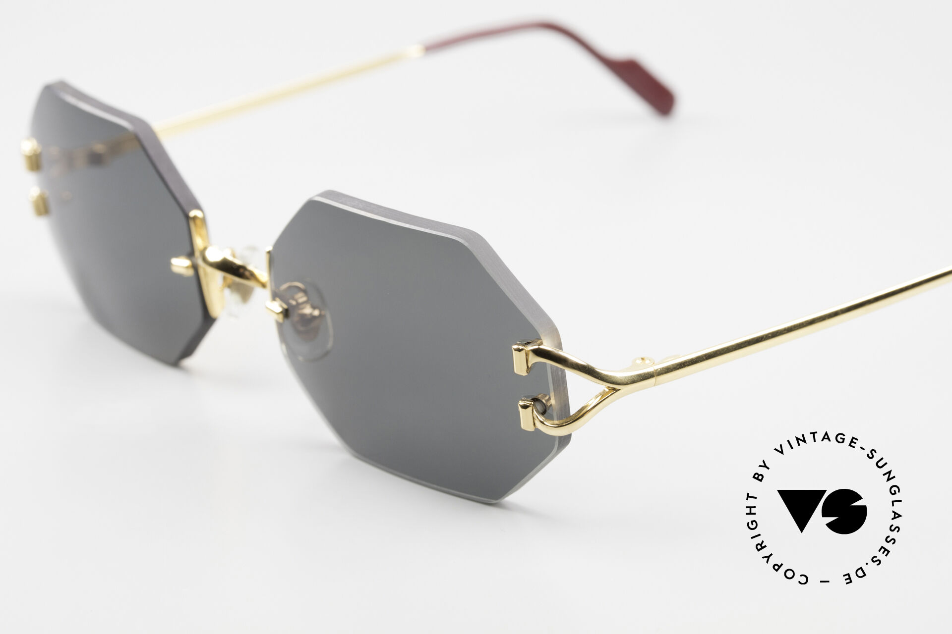 Cartier rimless vintage sunglasses shop