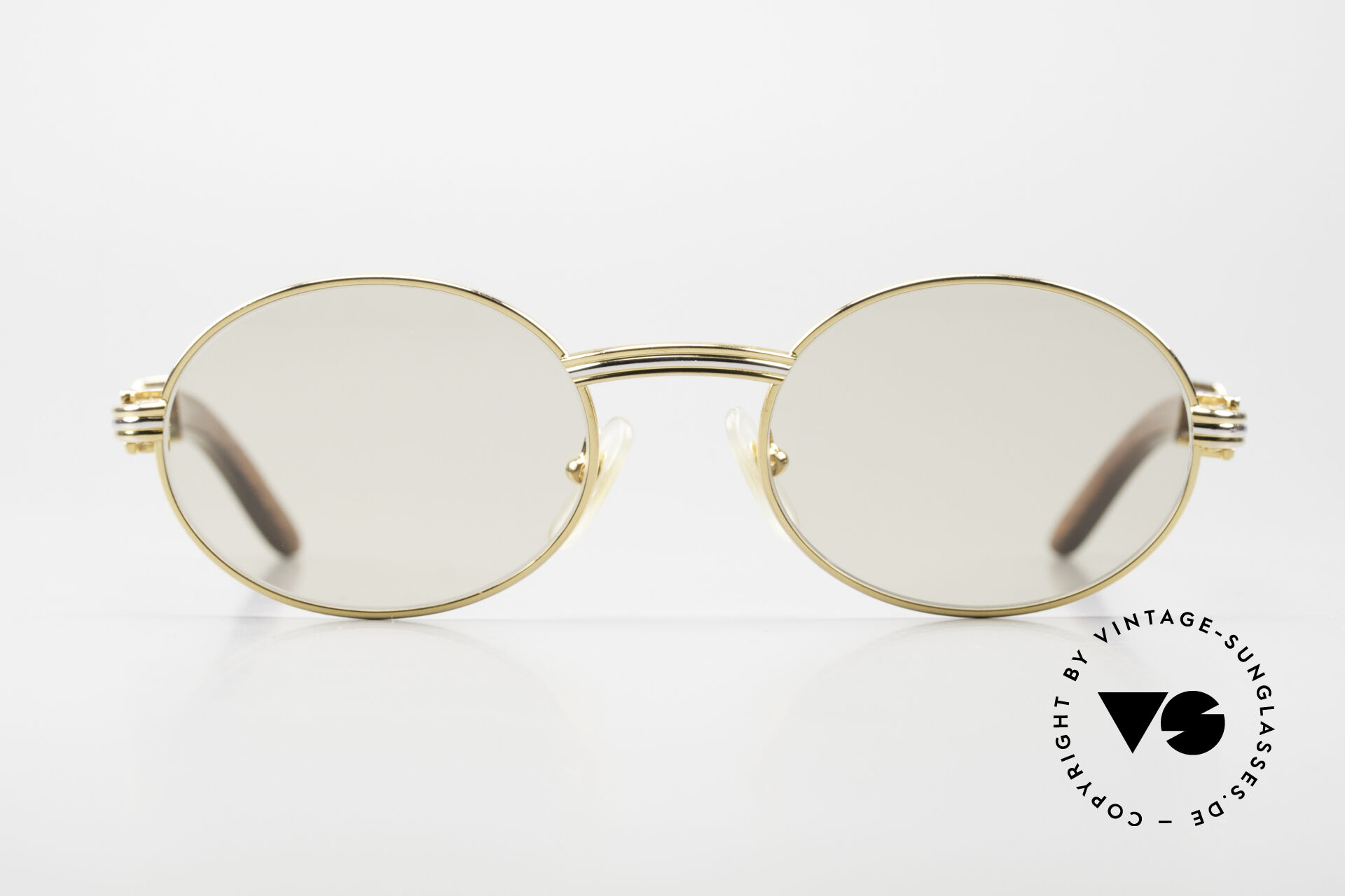 Cartier Giverny Ovale Edelholz Sonnenbrille