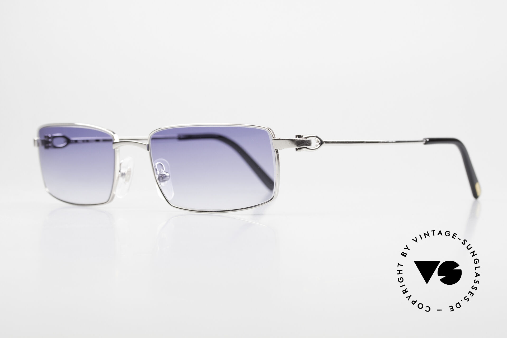 DESIGN - Rahmenlose, Schmale Sonnenbrille In Silber Mit Gläsern In Flieder