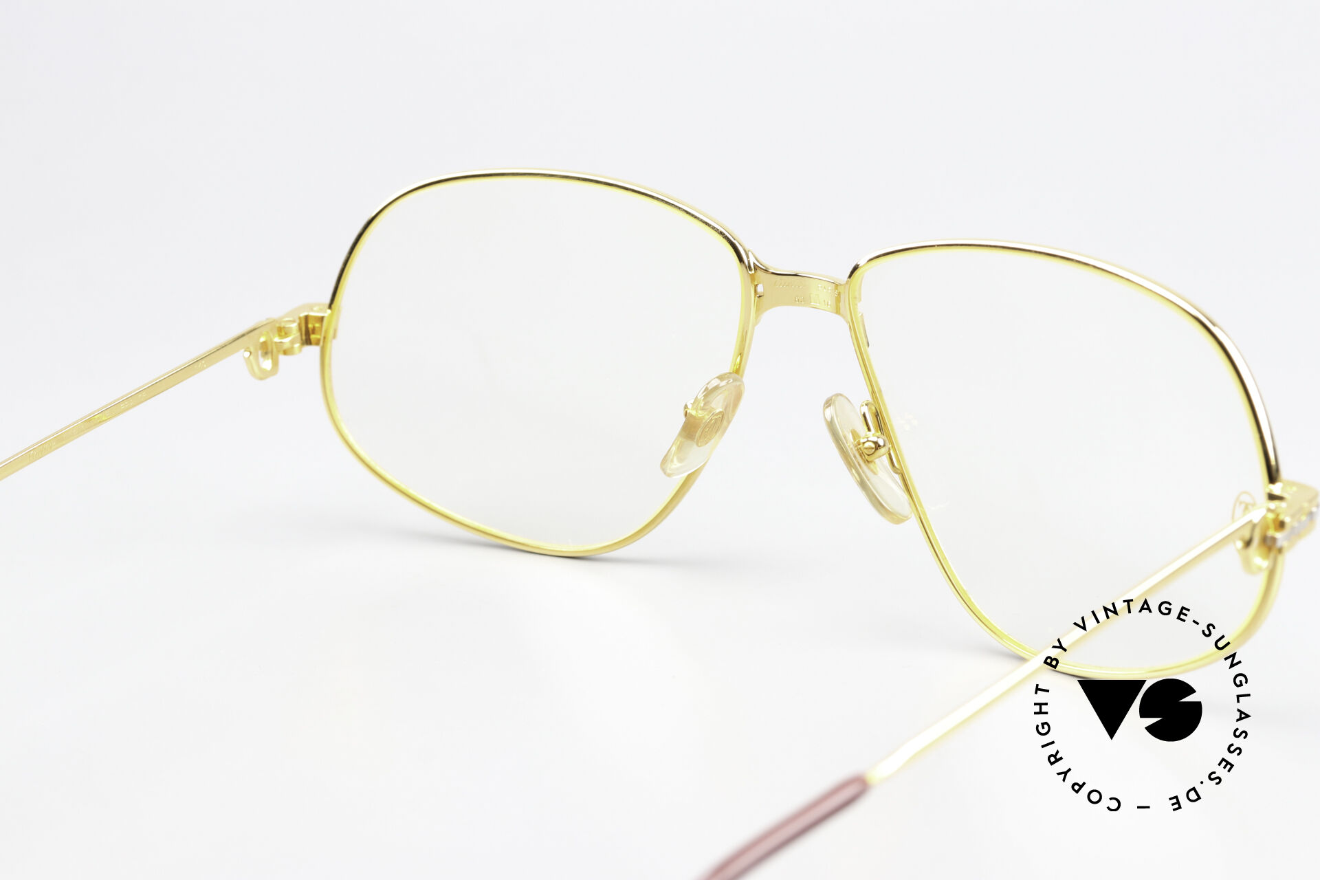 Cartier Panthere G.M. XL 80er Brille 22kt Vergoldet