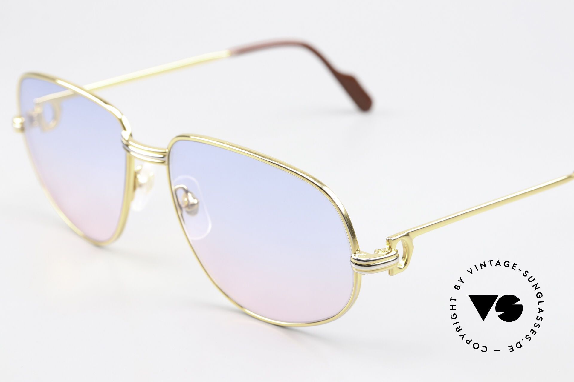 Sonnenbrillen Cartier Romance LC M Glaser Von Baby Blau Zu Pink