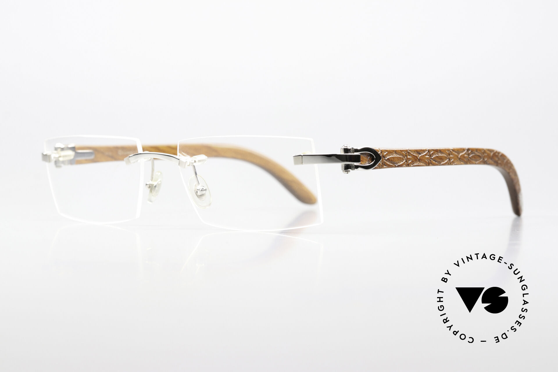 Authentic cartier wood glasses sales