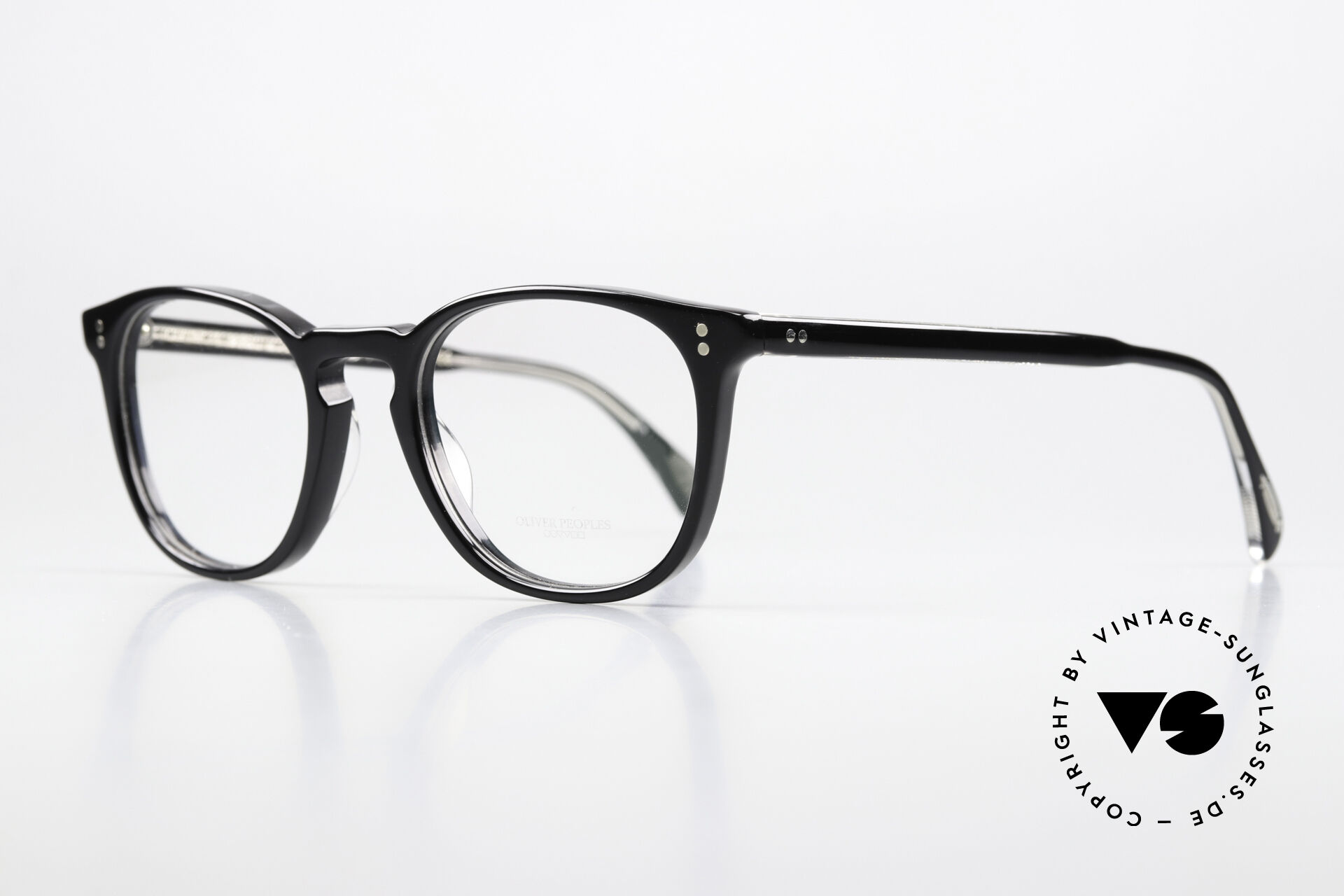 Oliver Peoples Finley Esq Schwarze Panto Brille 49mm