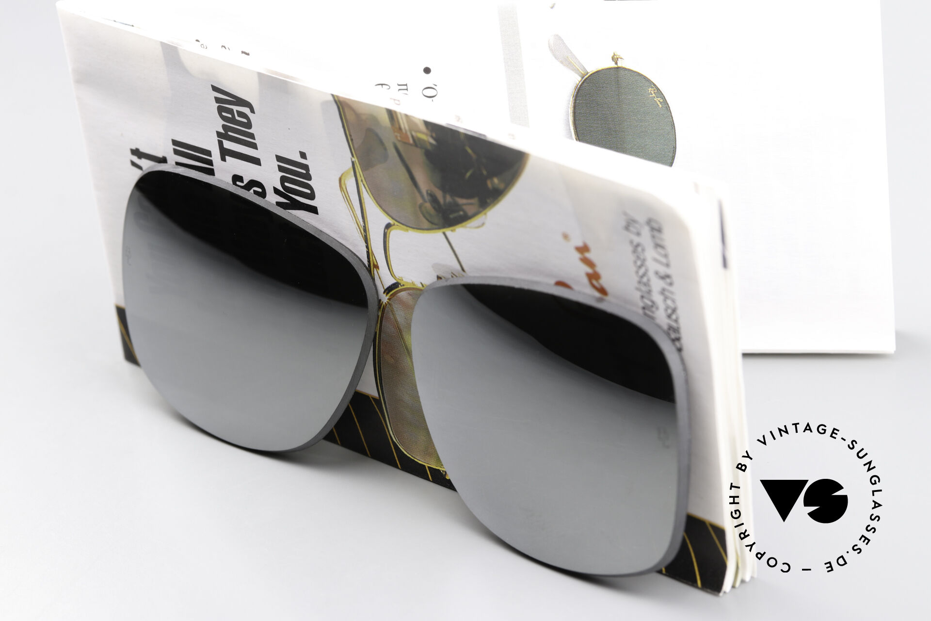 Sonnenbrillen Ray Ban Wayfarer I Lenses B&L USA Silber Verspiegelt