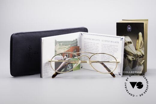 Bugatti 23407 Herrenbrille mit Sonnenclip, Größe: medium, Passend für Herren