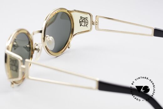 Jean Paul Gaultier 58-6201 Steampunk Vintage Brille, u.a von diversen Promis getragen (z.B. Chris Brown), Passend für Herren und Damen