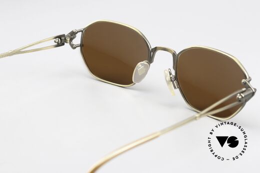 Jean Paul Gaultier 55-6106 90er Brille In Antik Gold, KEINE Retromode, ein 30 Jahre altes Original, Gr. 49/19, Passend für Herren und Damen