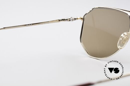 Zollitsch Cadre 120 Medium Herren Sonnenbrille, goldene Fassung mit hellbraunen Gläsern (100% Prot.), Passend für Herren