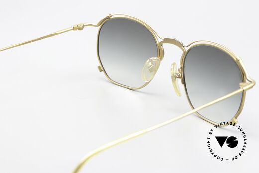 Jean Paul Gaultier 55-2171 90er Vintage Sonnenbrille, die Metall-Fassung (Gr. 50/20) ist beliebig verglasbar, Passend für Herren und Damen