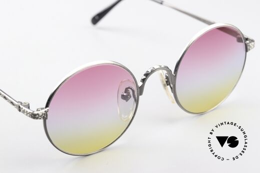 Jean Paul Gaultier 55-9671 Runde Designer Sonnenbrille, der Rahmen (Gr. 48-21) ist auch optisch verglasbar, Passend für Herren und Damen