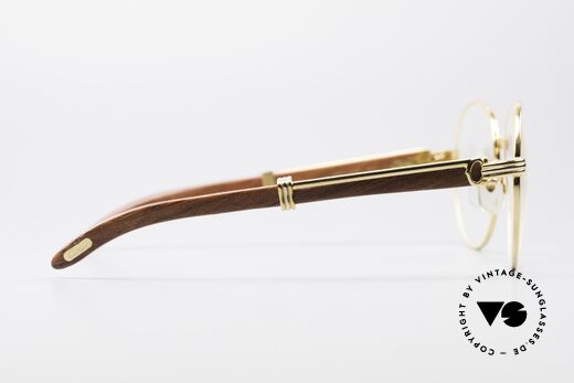 Cartier Bagatelle Bubinga Edelholzbrille Luxus, KEINE Retrobrille, sondern ein Original von 1990!, Passend für Herren und Damen