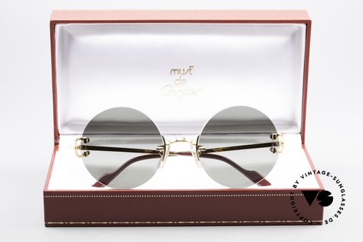 Cartier Madison Runde Luxus Sonnenbrille 90er, KEINE Retromode, sondern ein altes ORIGINAL!, Passend für Herren und Damen