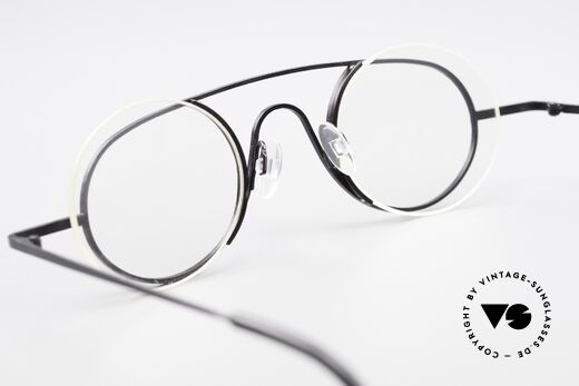 Theo Belgium Wafafa Randlose Vollrand Brille, Demogläser konnen natürlich beliebig ersetzt werden, Passend für Herren und Damen
