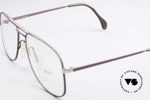 Zeiss 5886 Alte 80er Vintage Brille Aviator, Fassung gemacht für optische Gläser / Sonnengläser, Passend für Herren