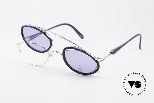 Yohji Yamamoto 51-7210 Clip-On 90er No Retro Brille, Größe: small, Passend für Herren und Damen