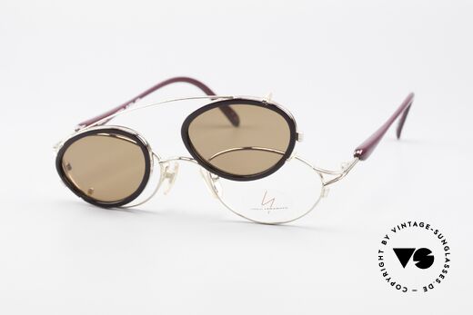Yohji Yamamoto 51-7210 90er No Retro Clip-On Brille, die Fassung kann natürlich beliebig verglast werden, Passend für Herren und Damen