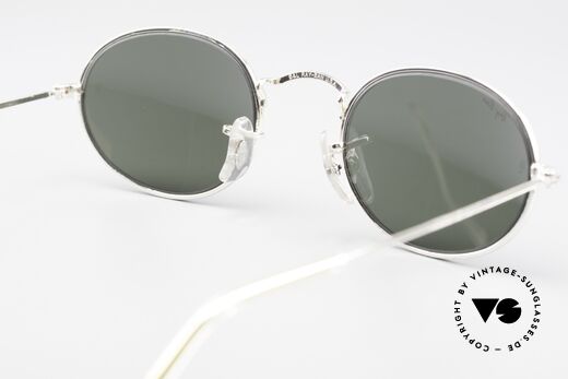 Ray Ban Classic Style I Ovale B&L USA Sonnenbrille, Katalog-Name: Ray-Ban W2104, silber; G15 49mm, Passend für Herren und Damen
