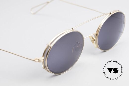 Cutler And Gross 0305 Sonnenbrille mit Sonnenclip, KEINE Retrobrille, sondern ein 20 Jahre altes Original!, Passend für Herren und Damen