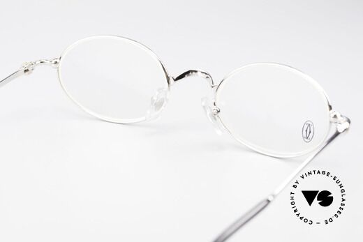 Cartier Filao - M Ovale Luxus Brille Platin, die Fassung ist beliebig verglasbar (auch Gleitsicht), Passend für Herren und Damen