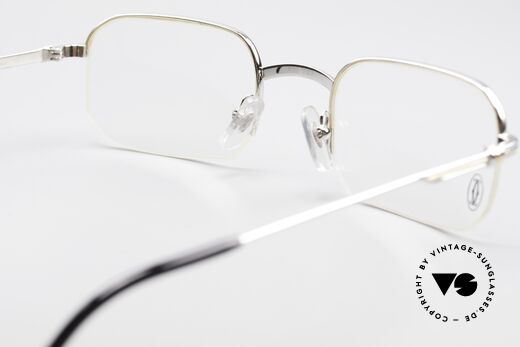 Cartier Broadway Halb Randlose Brille Platin, die Glashöhe ist 34mm und somit auch gleitsichtfähig, Passend für Herren