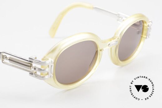 Jean Paul Gaultier 56-5203 90er Steampunk Brille Oval, KEINE RETROBRILLE; ein altes Original von 1995/96, Passend für Herren und Damen