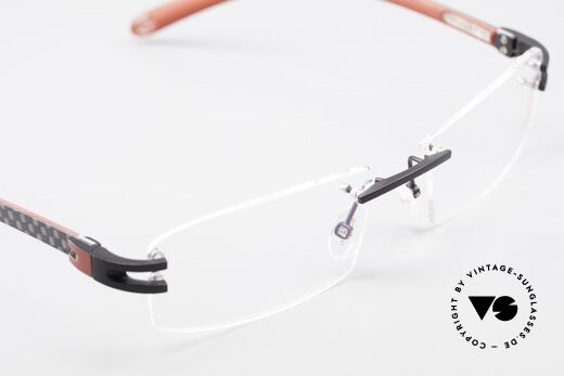 Bugatti 464 Randlose Luxus Brille Carbon, KEIN RETRO; ein kostbares ORIGINAL in Gr. 56/16, Passend für Herren
