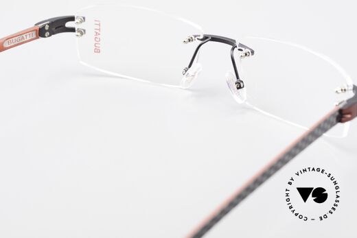 Bugatti 464 Randlose Luxus Brille Carbon, Größe: medium, Passend für Herren