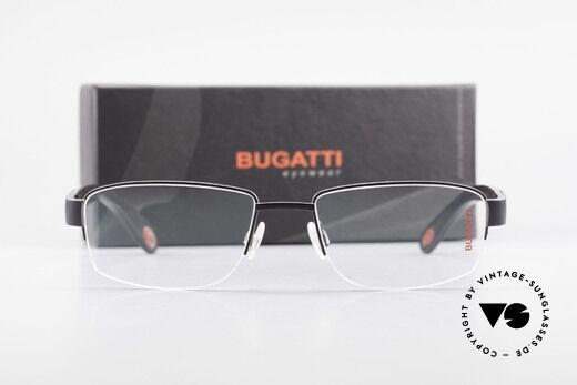 Bugatti 529 Ebenholz Titanium Brille XL, Größe: large, Passend für Herren