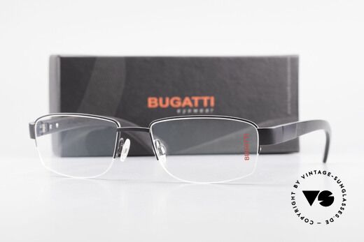 Bugatti 529 Ebenholz Titanium Brille XL, Größe: large, Passend für Herren