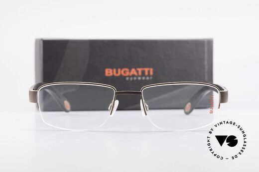 Bugatti 529 XL Ebenholz Titanium Brille, Größe: large, Passend für Herren