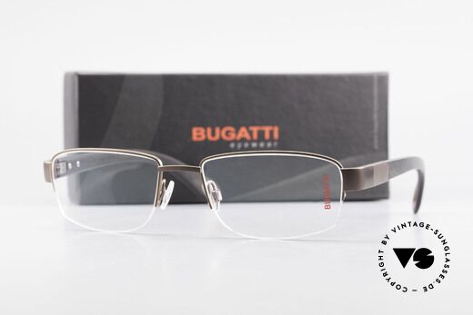 Bugatti 529 XL Ebenholz Titanium Brille, Größe: large, Passend für Herren