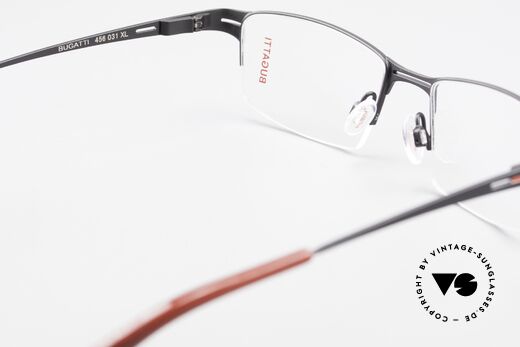 Bugatti 456 Titanium Brille Nylor Faden, KEIN RETRO; ein circa 15 Jahre altes ORIGINAL!, Passend für Herren