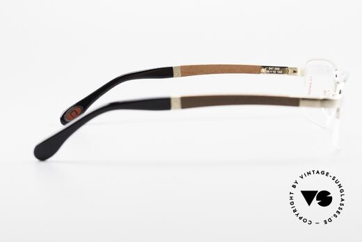 Bugatti 547 Padouk Edelholz Brille Gold L, Größe: large, Passend für Herren