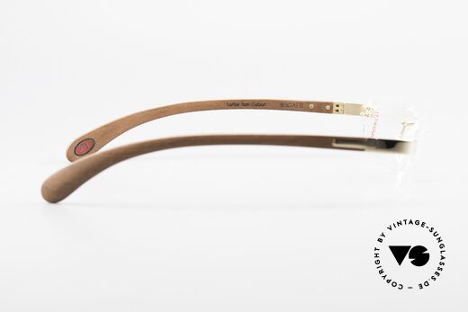 Bugatti 517 Kotibé Tropenholz Gold Brille, Größe: large, Passend für Herren