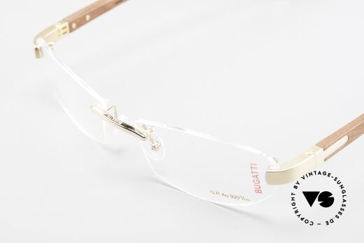 Bugatti 518 Kotibé Edelholz Gold Brille, ungetragenes Luxus-Modell; eine Rarität für Kenner, Passend für Herren