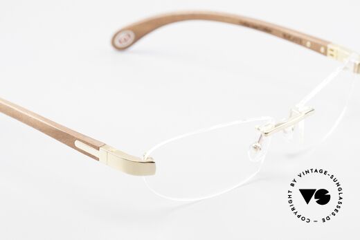 Bugatti 518 Kotibé Edelholz Gold Brille, Größe: large, Passend für Herren
