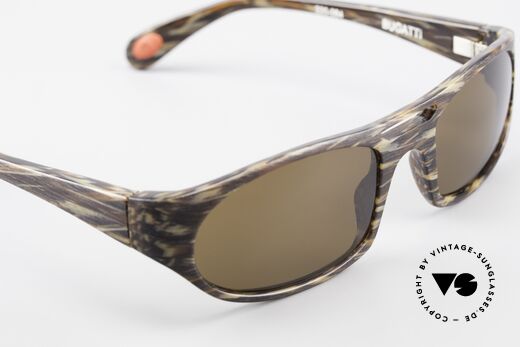 Bugatti 220 Designer Luxus Sonnenbrille, dunkelbraune Sonnengläser (100% UV Protection), Passend für Herren