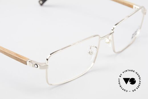 Montblanc MB389 Vergoldete Herren Holzbrille, die Fassung kann natürlich beliebig verglast werden, Passend für Herren